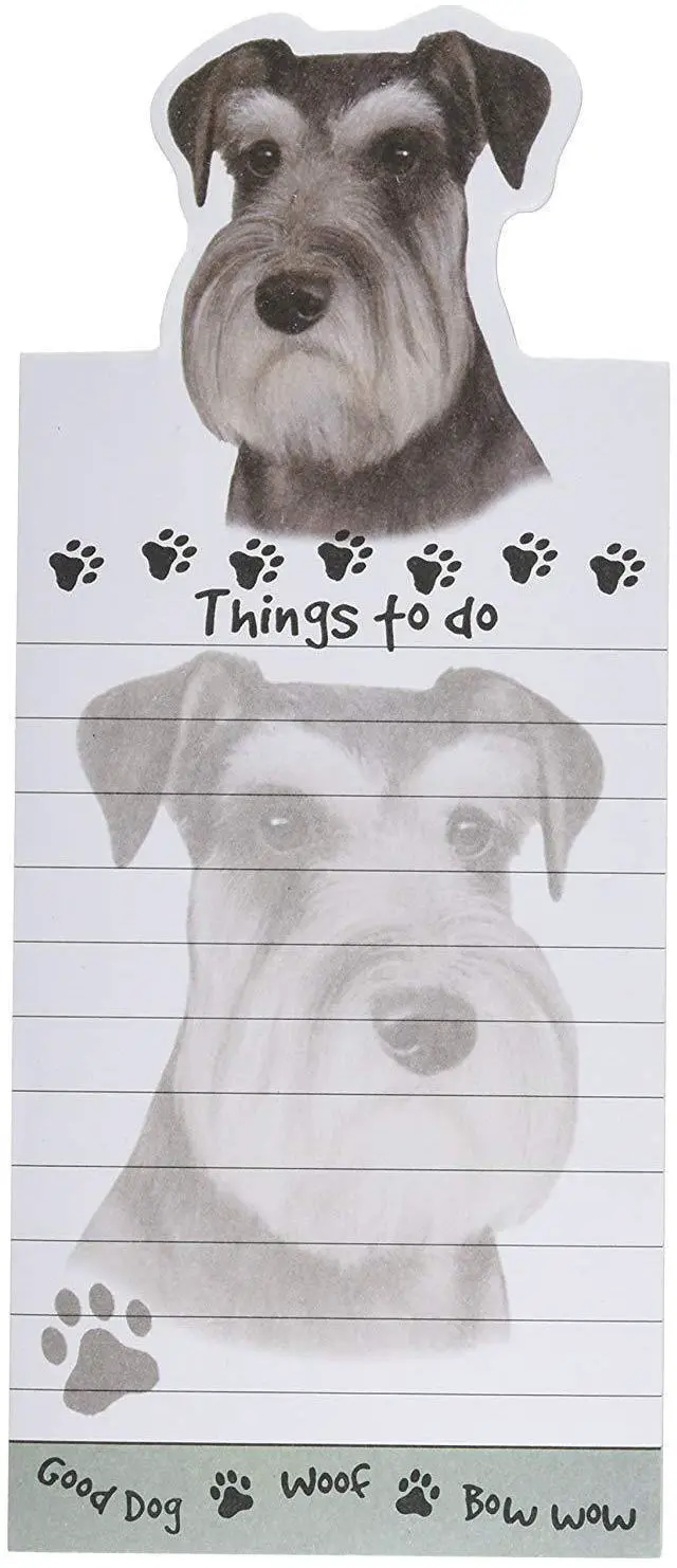 Main image of "Schnauzer Magnetic List Pads" Uniquely Shaped Sticky Notepad