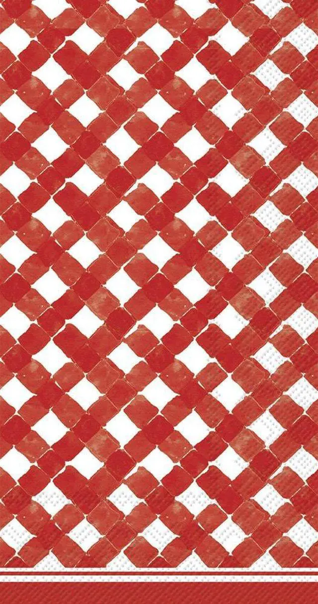 Main image of Boston International BF016501 Roseanne Beck Guest Towels Red Gingham