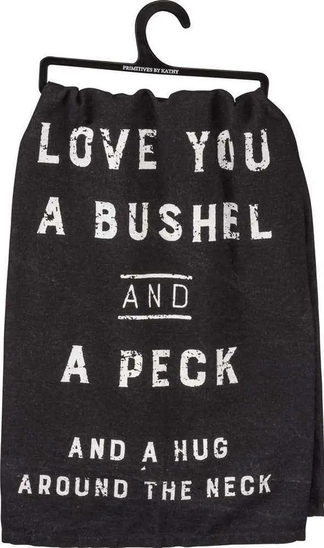 Main image of Primitives By Kathy Love You Bushel And A Peck Kitchen Towel