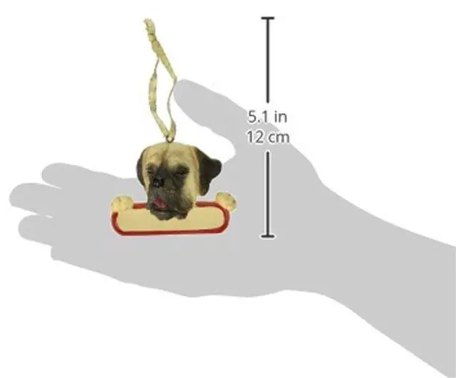 Alt view image 2 of 2 - English Mastiff Ornament "Santa's Pals" With Personalizable Name Plate