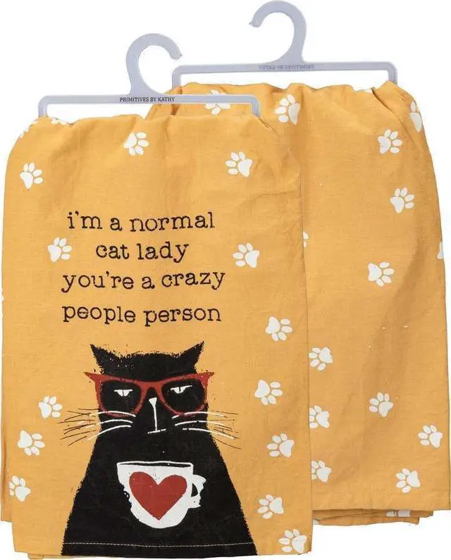 Alt view image 4 of 6 - Normal Cat Lady Dish Towel