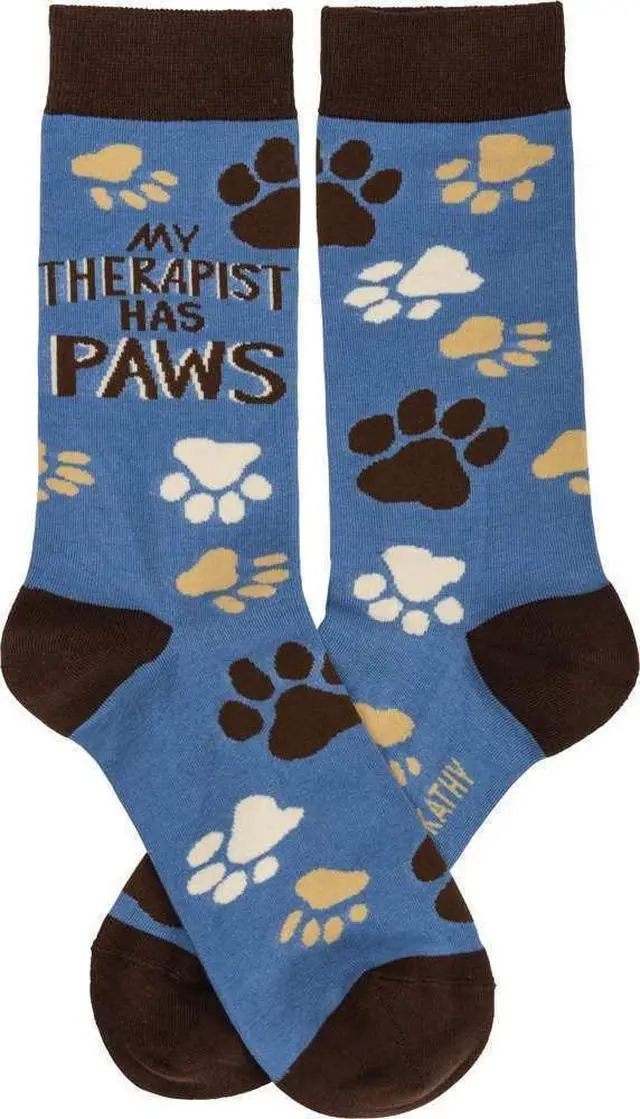 Alt view image 6 of 7 - Therapist Has Paws Socks - 1 Pair