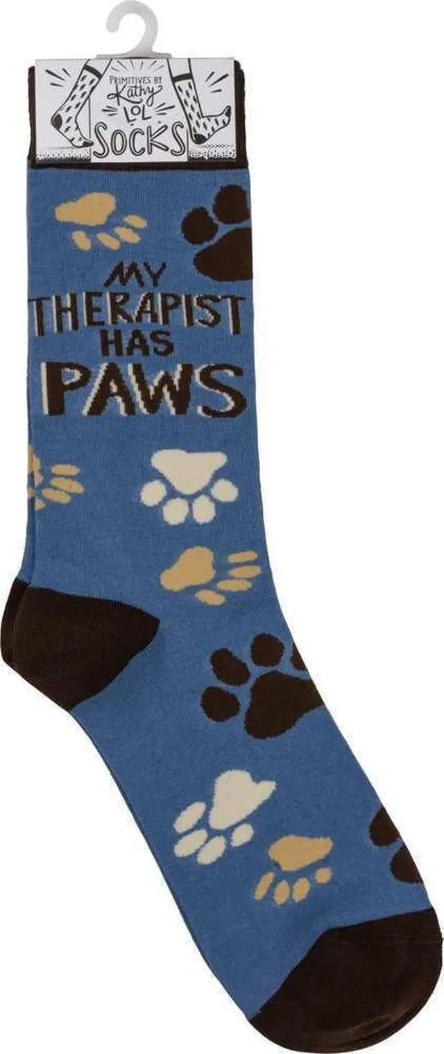 Alt view image 7 of 7 - Therapist Has Paws Socks - 1 Pair