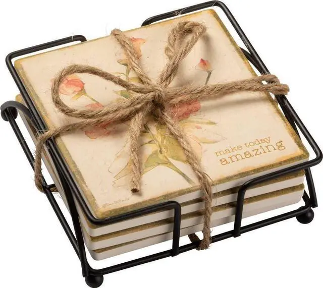 Alt view image 2 of 3 - Primitives By Kathy 102809 Coaster Set - Be You Tiful
