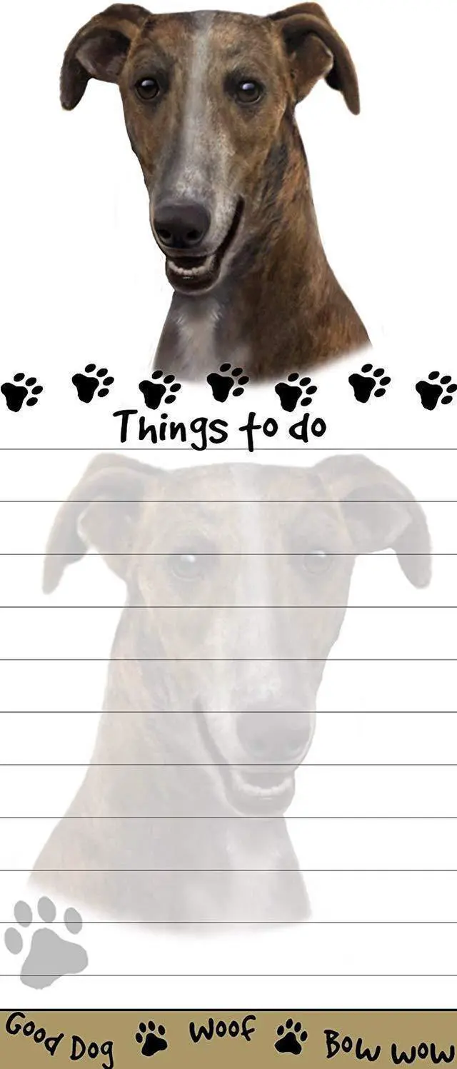 Main image of "Greyhound Magnetic List Pads" Uniquely Shaped Sticky Notepad