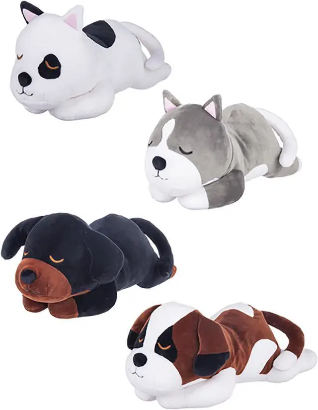 Alt view image 2 of 2 - Ganz Meltimals Sleeping Lycra Dogs Plush Stuffed Animal, 15" - Rottweiler