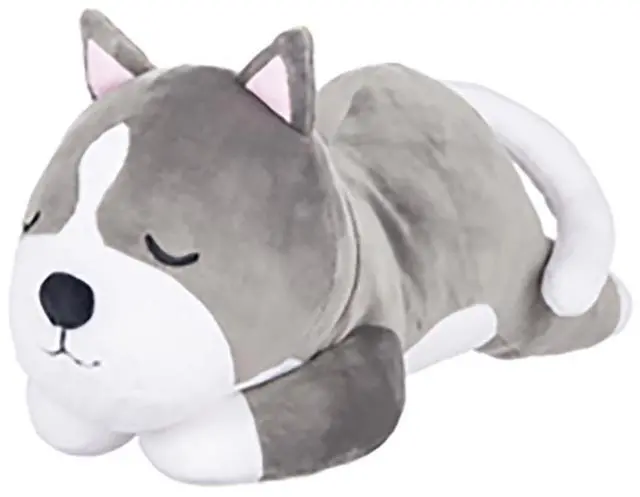 Main image of Ganz Meltimals Sleeping Lycra Dogs Plush Stuffed Animal, 15" - Husky