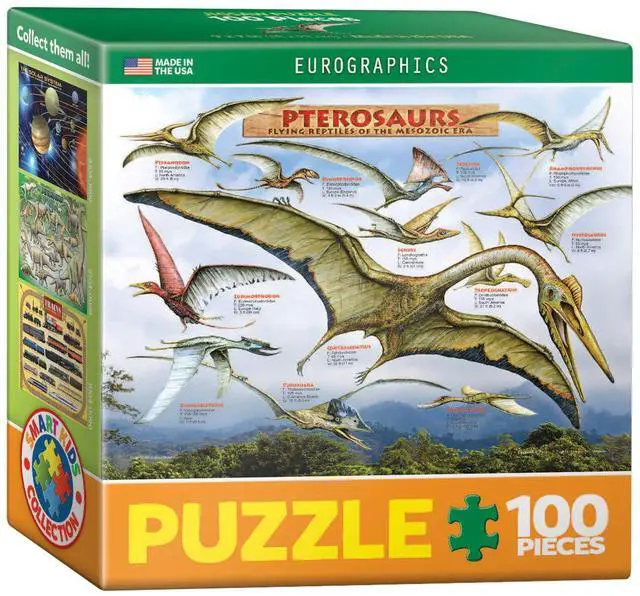Alt view image 2 of 2 - Euro Graphics 8104-0680 Pterosaurs Mini Puzzle