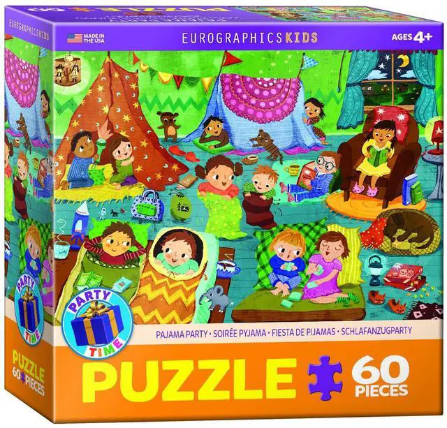 Alt view image 3 of 4 - Euro Graphics 6060-0471 Party Time Pajama Party 60-Piece Puzzle