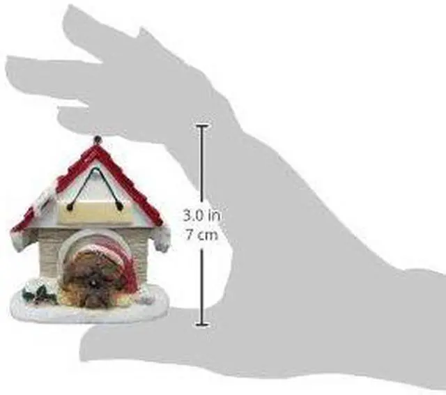 Alt view image 2 of 2 - Fawn Boxer, Uncropped Doghouse Ornament Hand Painted Easily Personalized