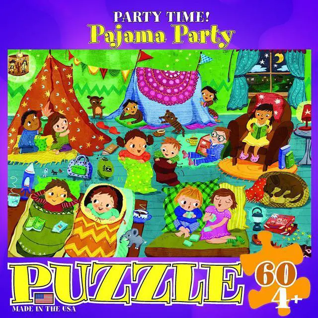 Alt view image 2 of 4 - Euro Graphics 6060-0471 Party Time Pajama Party 60-Piece Puzzle