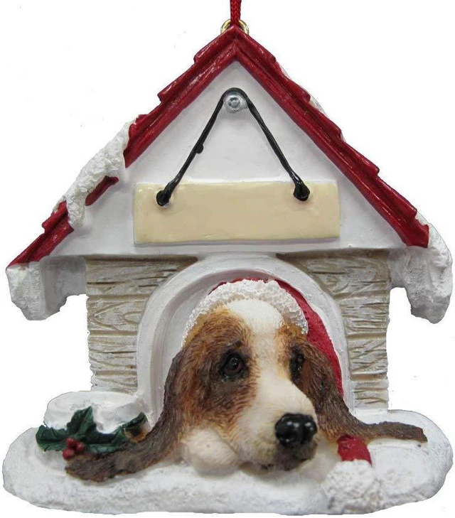 Main image of E&S Pets 35355-2 Basset Hound Doghouse Ornament