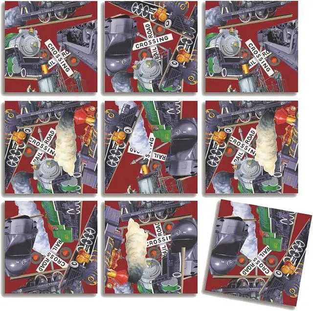 Main image of B Dazzle Pufferbellies Trains Scramble Squares 9 Piece Puzzle