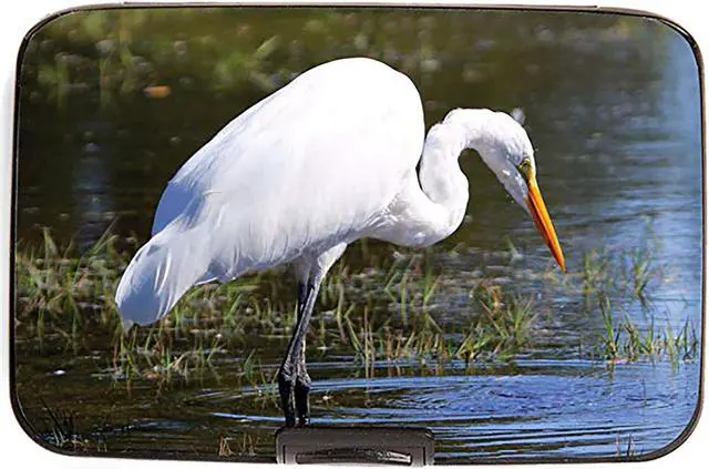 Main image of Fig Design White Egret RFID Armored Credit Card and Cash Wallet