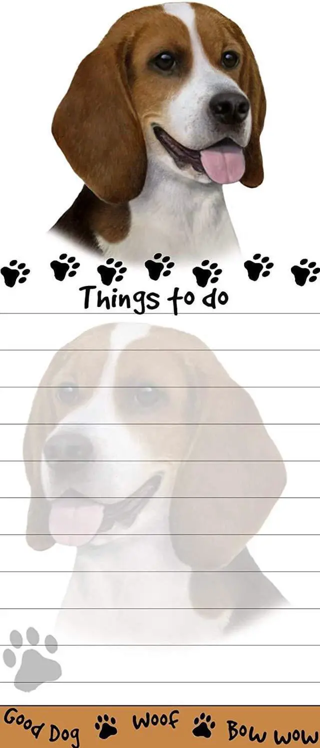 Main image of "Beagle Magnetic List Pads" Uniquely Shaped Sticky Notepad