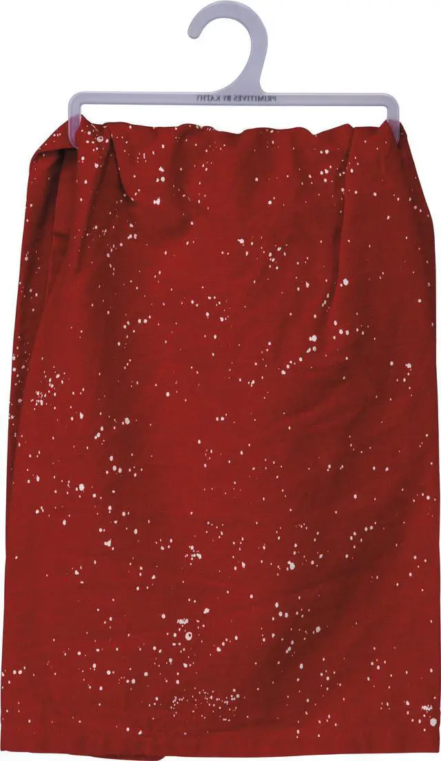 Alt view image 3 of 3 - PBK Dish Towel - Let It Snow Red and White Red and White, 28" x 28", One Towel