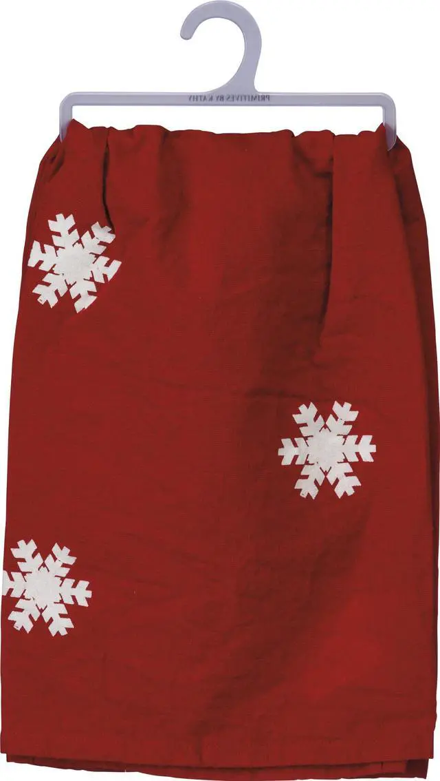 Alt view image 3 of 3 - PBK Dish Towel - Merry Christmas Red and White, 28" x 28", One Towel
