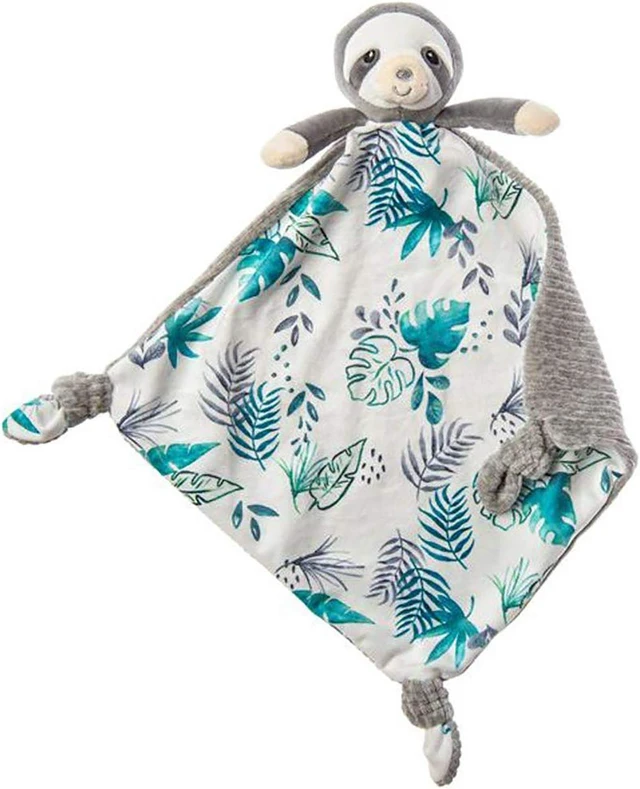 Main image of Mary Meyer Little Knottie Plush Toy, Sloth Blanket, 10" x 10"