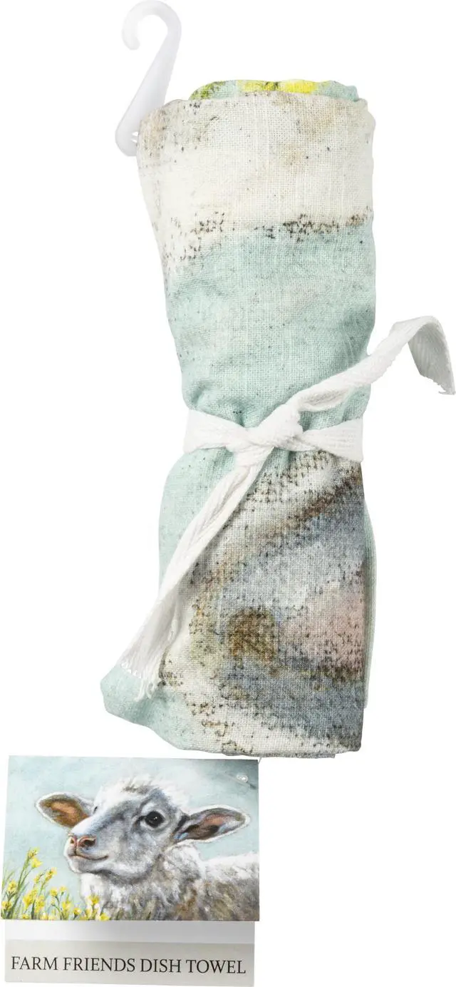 Alt view image 2 of 2 - Primitives by Kathy Farmhouse Collection Cotton Dish Towel - Sheep