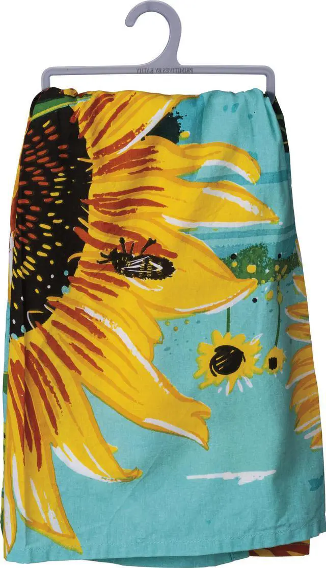 Alt view image 2 of 3 - Primitives by Kathy Dish Towel - Bee Kind Bee Humble Bee Happy 28" x 28"