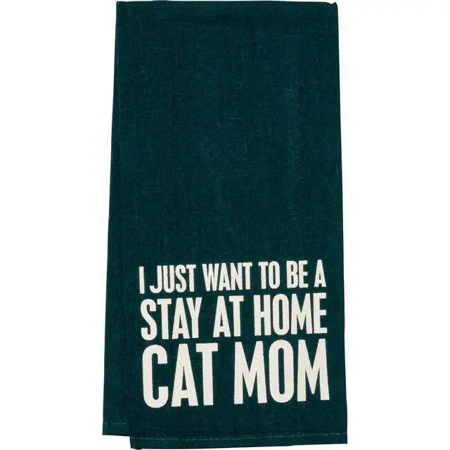 Alt view image 3 of 3 - Primitives by Kathy Towel & Cookie Cutter Set - Stay at Home Cat Mom