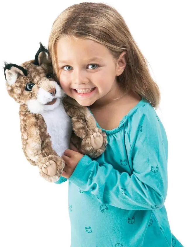 Alt view image 3 of 3 - Folkmanis Bobcat Kitten Hand Puppet, 10"