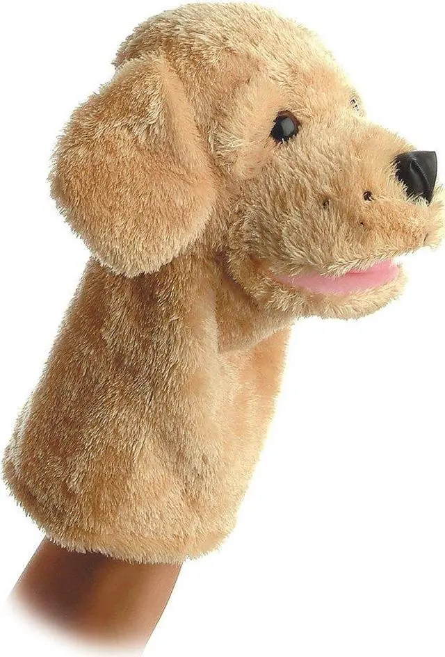 Alt view image 3 of 6 - Aurora® - Medium Brown Hand Puppet - 10" Garth - Interactive Stuffed Animal