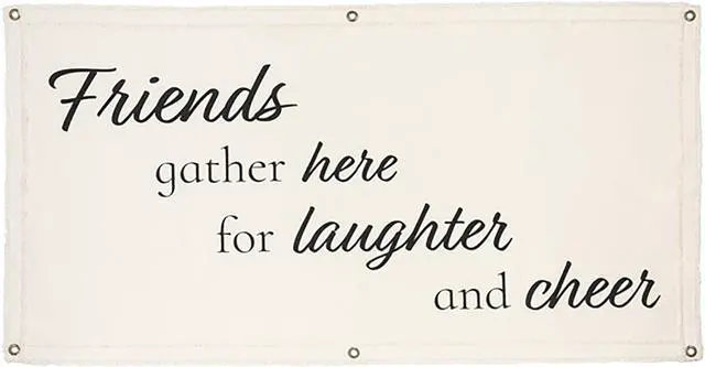 Main image of Ganz Canvas Wall Hanging - Friends gather here for laughter and cheer