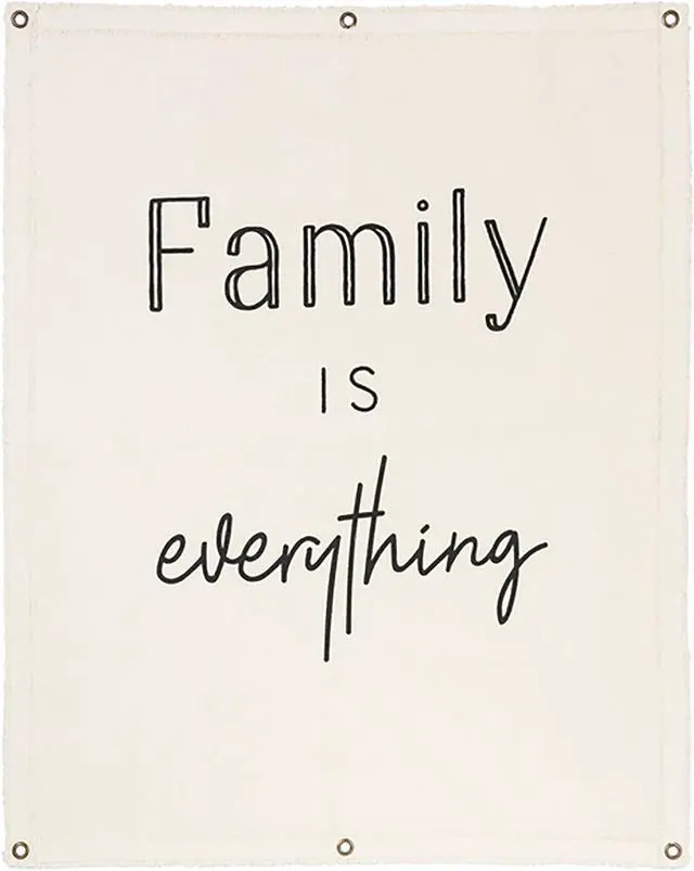 Main image of Ganz Canvas Wall Hanging - Family is Everything, 24" W. x 30" H.