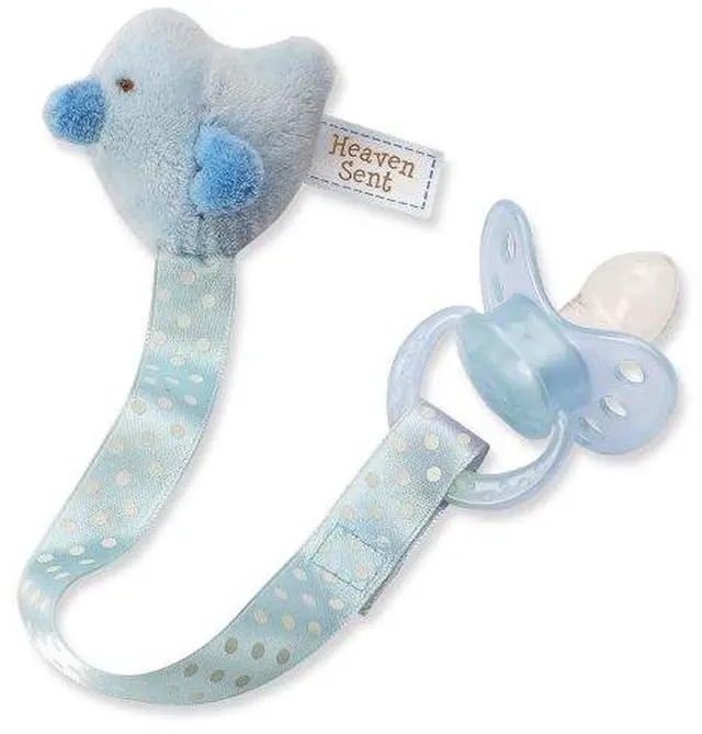 Main image of Gund Baby Grow In Grace Blue Duck Pacifier Clip