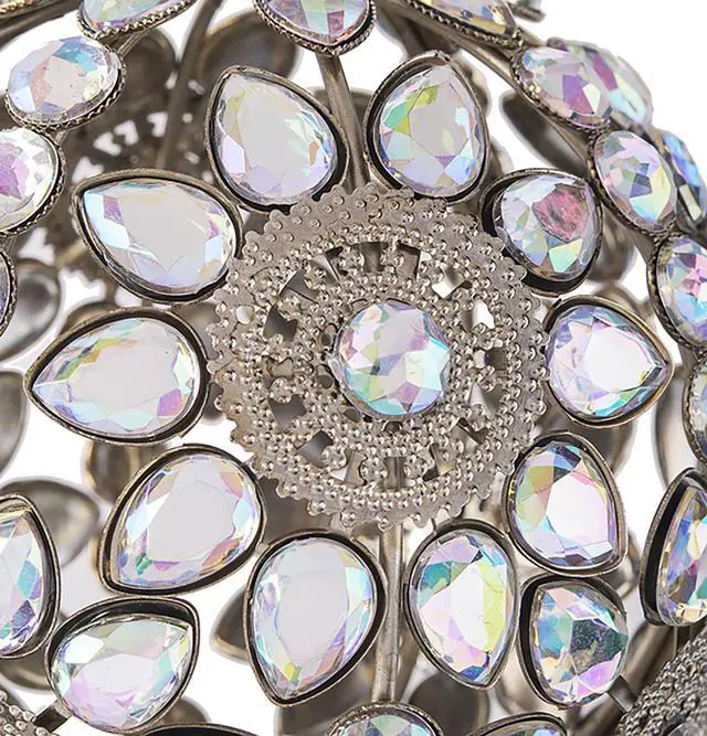 Alt view image 2 of 3 - Ganz Acrylic Crystal Decorative Gem Ball Ornament/Suncatcher, 4" (Opal/Clear)