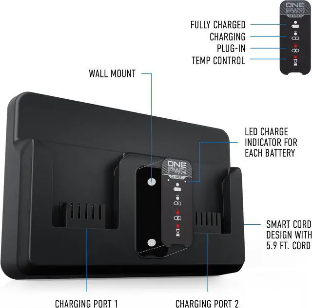 Alt view image 5 of 7 - NEW HOOVER ONEPWR Dual-Bay Battery Charger, BH05200