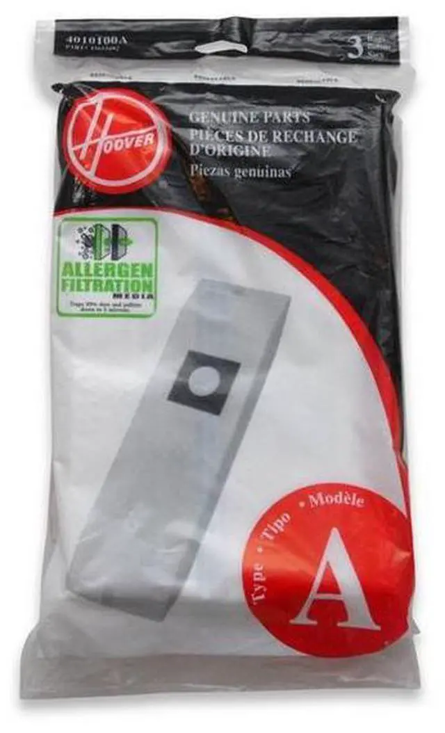 Alt view image 6 of 10 - HOOVER 4010100A 3 Pack Type A Vacuum Cleaner Bag