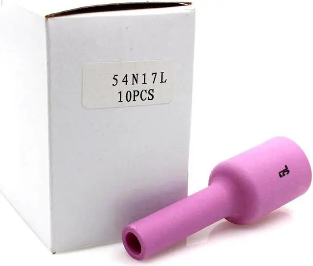 Main image of #5L TIG Long Alumina Ceramic Gas Lens Cup 54N17L Heat Shield Nozzle 76.2mm Length Fit Torch SR WP-17 18 & 26 Pk-10