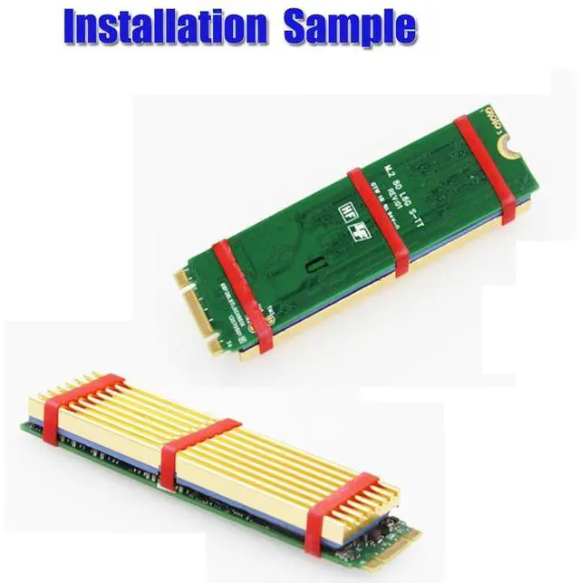 Alt view image 5 of 6 - 2Pcs Aluminum Heatsink Passive Cooling Heat Sinks Dissipation Radiators with Thermal Pads for M.2 NGFF SSD 2260 2280 72x22x3mm