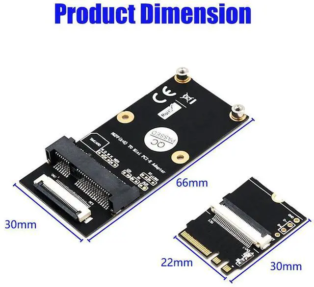 Alt view image 4 of 6 - M.2 NGFF Key A/E/A+E to Mini PCI-E Adapter FPC Cable WiFi Wireless Adpater Supports Half-size Full-size Mini PCI-E Network Card