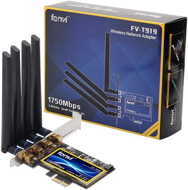 Alt view image 7 of 7 - fenvi FV-T919 Hackintosh 1750Mbps Wireless PCI-E Bluetooth 4.0 BCM94360 Wifi Adapter For macOS Catalina/Big Sur/Monterey/Wi-fi Card For PC, Up to 1300M (5Ghz), Dual Band 802.11ac, Airdrop/Handoff