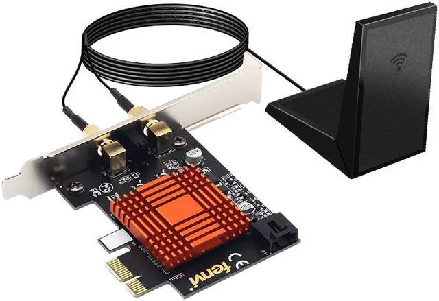 Alt view image 5 of 7 - Fenvi FV-8802 AC1200 Wireless Bluetooth Dual Band PCI Express Wi-Fi Adapter, Up to 867Mbps (5Ghz) + 300Mbps (2.4Ghz), with 802.11ac Intel Wifi Card,Directional Antennna, For Desktop PC, Windows 7/8/10
