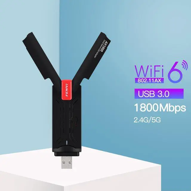Alt view image 5 of 7 - Fenvi FU-AX1800P USB WiFi 6 Adapter Dual Band AX1800 Wifi6 USB 3.0 MU-MIMO Wireless Internet Network for Desktop PC Laptop Windows 7/10/11, 802.11AX WI-FI 2.4GHz/574M,5GHz/1200Mbps Network Wlan Card
