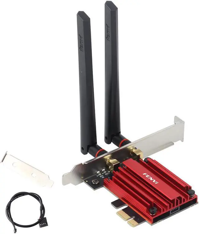 Alt view image 7 of 7 - Fenvi AX1800 WiFi 6 PCIe Wireless Card,1800Mbps 802.11 ax/ac Wi-Fi6 Network Wlan,2.4Ghz/5.8Ghz,Blue-tooth 5.2,OFDMA, 2x2 MU-MiMO and WPA3,wifi6 MT7921K Inside,For Desktop Windows 10/11 64-bit