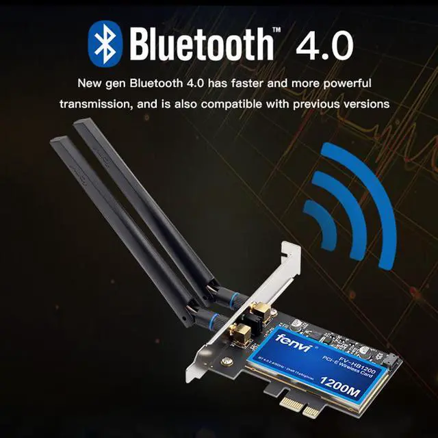 Alt view image 6 of 7 - Fenvi FV-HB1200 Desktop Wireless-AC Dual Band 1200Mbps PCIE Wifi Card,support Hackintosh Wi-Fi Adapter, Bluetooth 4.0, Windows 7/10/11,compatible with mac OS Big Sur/Monterey/Catalina,Airdrop,Handoff
