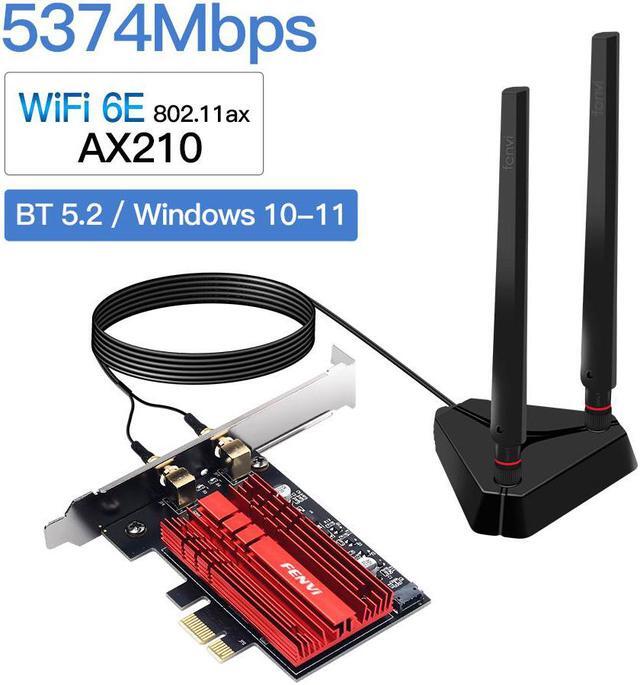 Alt view image 4 of 7 - fenvi FV-AXE3000Pro Tri-Band 5400M WiFi 6E 5G/6GHz PCIe WiFi Card,802.11ax WiFi6 Network ,BT 5.2,AX210 Wireless WLAN Adapter,MU-MIMO,OFDMA,Ultra-Low Latency,Support Windows 10/11 (64bit) Desktop PC