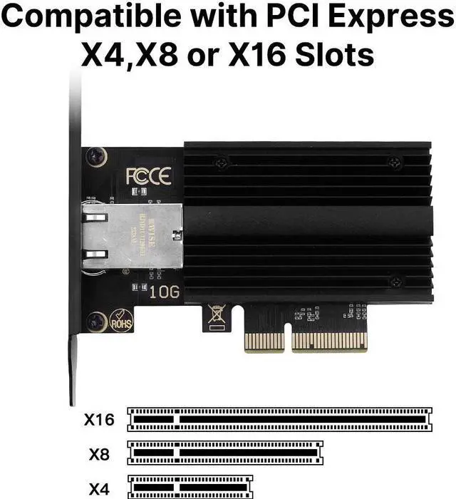Alt view image 4 of 6 - Fenvi 10G Base-T PCI-e Network Card Marvell AQC113C, 10Gbps RJ45 Port NIC Card with Standard & Low-Profile Brackets, Support Windows10/11/Server
