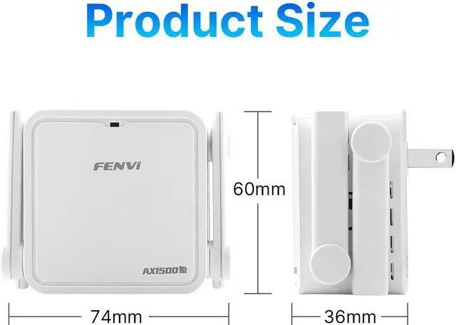 Alt view image 6 of 7 - Fenvi WiFi 6 AX1500Pro Extender, Dual Band WiFi Repeater, 1500Mbps Long Range Outdoor Access Point, 2.4G/5G Network Internet Booster, 802.11AX, High Gain Antennas Wireless Router