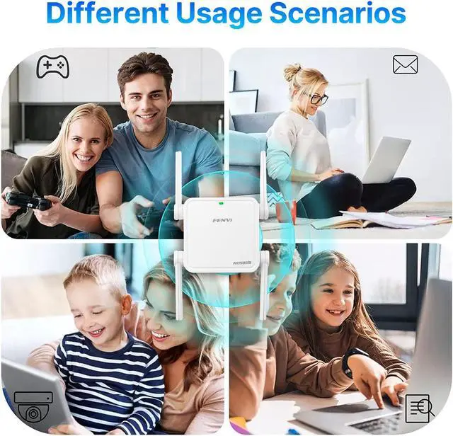 Alt view image 5 of 7 - Fenvi WiFi 6 AX1500Pro Extender, Dual Band WiFi Repeater, 1500Mbps Long Range Outdoor Access Point, 2.4G/5G Network Internet Booster, 802.11AX, High Gain Antennas Wireless Router
