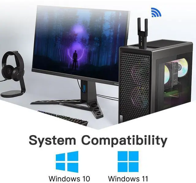 Alt view image 6 of 6 - fenvi 2-In-1 USB WiFi Bluetooth 5.3 Adapter, AX900 Wi-Fi 6 USB Dongle with 5GHz/2.4GHz Dual Band, Wireless USB Receiver Free Driver Support Windows 10/11