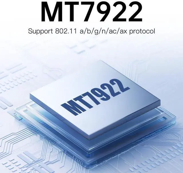 Alt view image 2 of 7 - fenvi WiFi 6E PCIe Wireless Adapter 5400Mbps Bluetooth 5.3 Tri Band 6G/5G/2.4G MT7922 Chipset Network Card Low Latency MU-MIMO for Windows 10/11