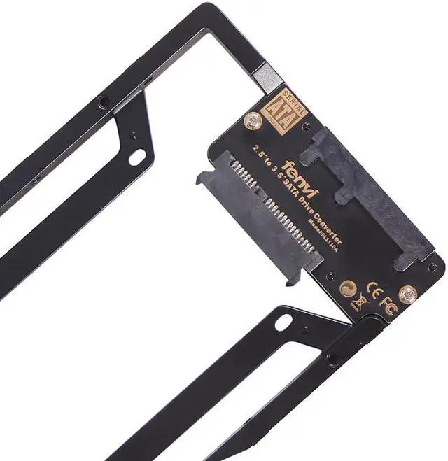 Alt view image 5 of 6 - Fenvi New 2.5" to 3.5" Internal SSD Hard Drive SATA Drive Converter Bracket Adapter Kit W/ Bay Converter adapter + Screws,support Desktop/PC/Mac,Fit Windows /Mac Os
