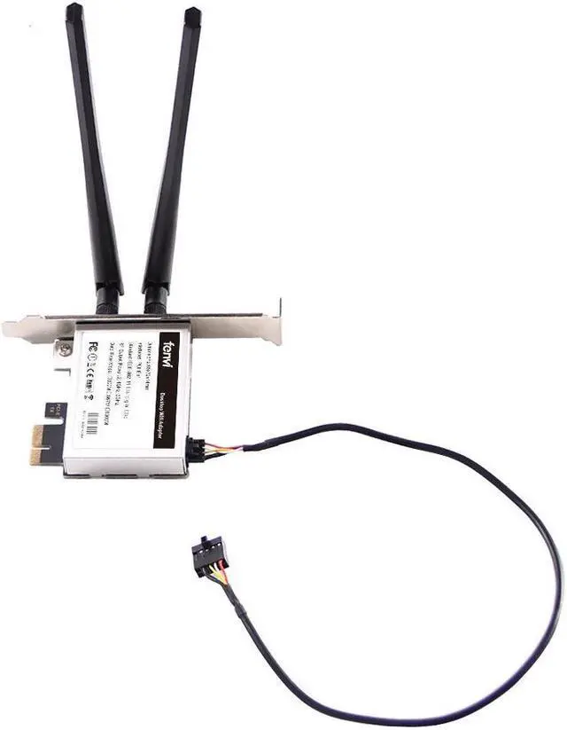 Alt view image 5 of 7 - Fenvi FV-8802 AC1200 Dual Band Wireless PCI Express Adapter For PC Desktop, Speed up to 867Mbps, 2.4Ghz/5Ghz, IEEE 802.11ac,Bluetooth 4.2,Support MU-MIMO, With Intel 8265 Network Card, 2 x Antennas