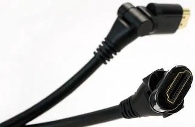 Alt view image 2 of 9 - VisionTek 900811 3 ft. Black HDMI Pivot Cable 3 ft (M/M) Male to Male